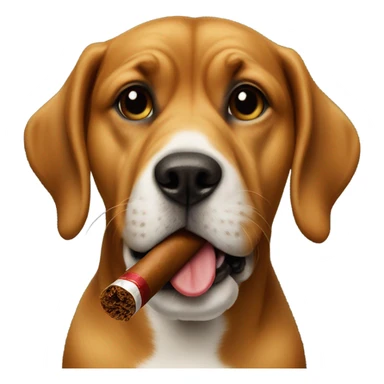 Dog with cigar  sticker