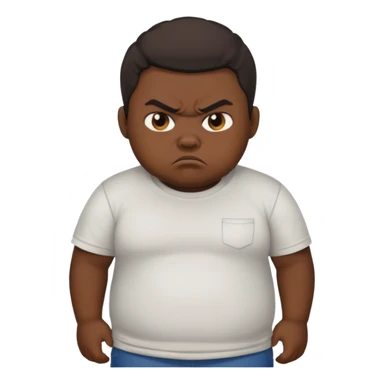 blacky boy heyab fat and angry  sticker