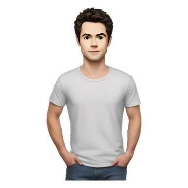 realistic Dylan O'Brien wearing tee sticker