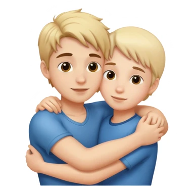 Девочка с мальчиком обнимаются sticker