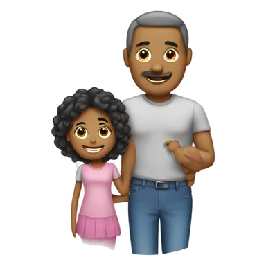 Dad mom daughter  sticker