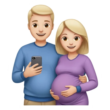 یک زن و شوهر که درحال بچه دار شدن هستن sticker