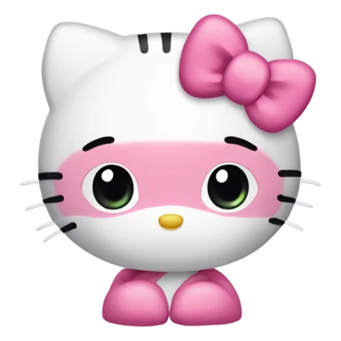 Make a cute hello kitty emoji sticker