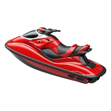 jet ski (red black and white) on the sea sticker