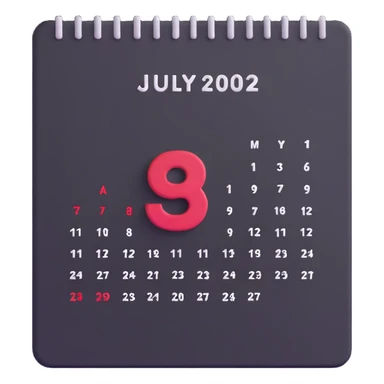 July 2025 calendar sticker