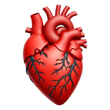 realistic beating heart, anatomical heart sticker