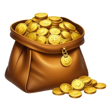 bag of golden coins sticker