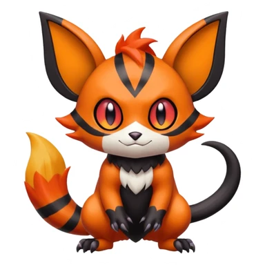Noibat-Litten-Torracat-fusion-Fakemon-Pokémon-creature  sticker