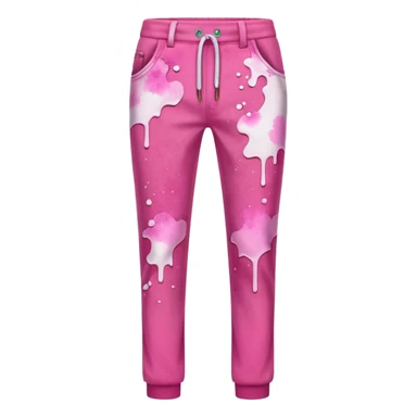 paint splashed pink pants sticker