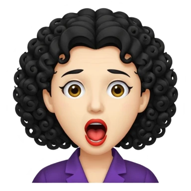 curly hair  opera singer singing sticker