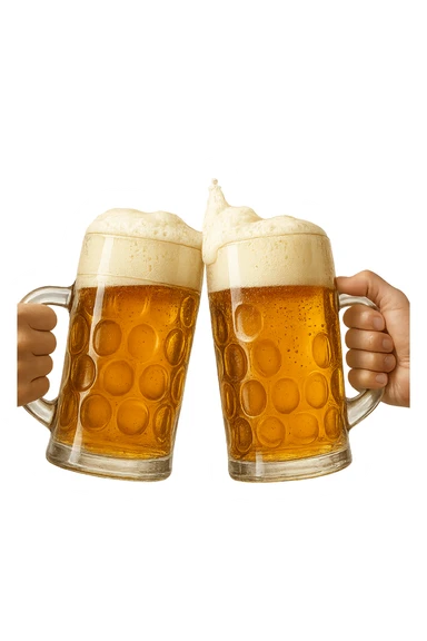 2 drink che fanno brindisi di birre sticker