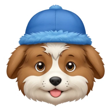 puppy dog with hat blue sticker