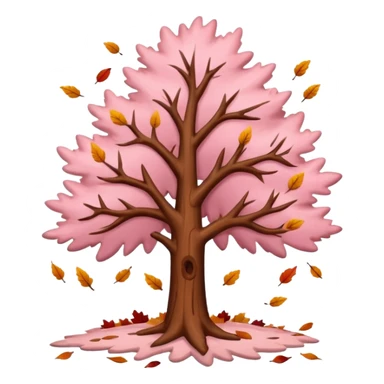light pink autumn tree sticker