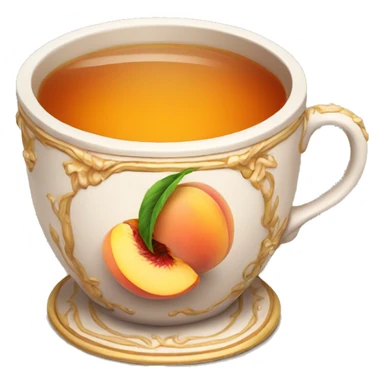 Peach tea in an ancient cup sticker