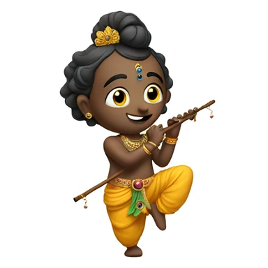 Krishna with flute sticker