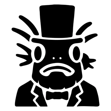 A murloc from World of Warcraft dressed as Abraham Lincoln sticker