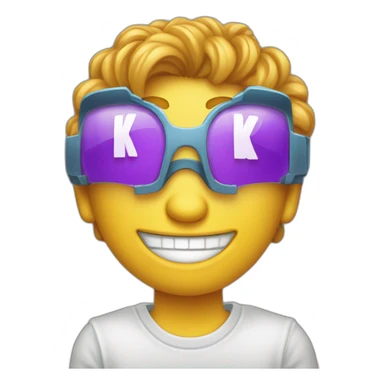 La lettre K dans un style année 90’s sticker