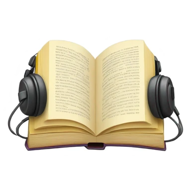 book and headphones sticker