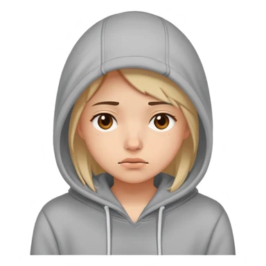 tired girl wearing hoodie  sticker