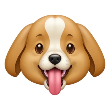 Dog with tongue out sticker