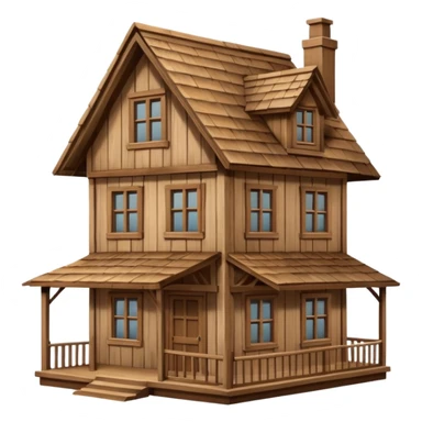 wooden house sticker