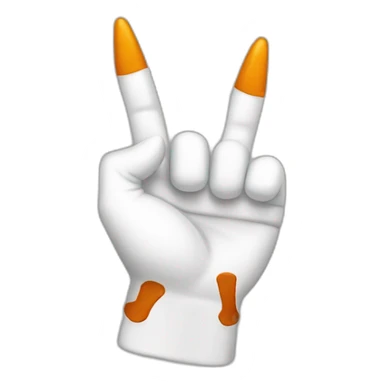 EMOJI WITH HOOK EM HORNS HANDS sticker