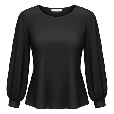 plain isolated black long sleeve blouse sticker