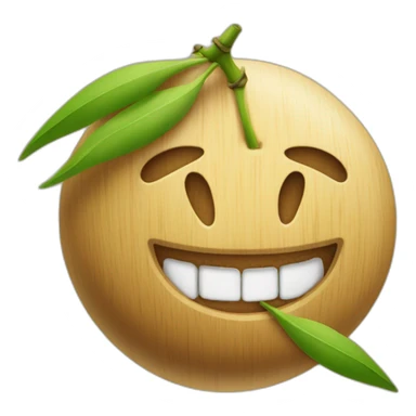 un bambou dans la bouche sticker