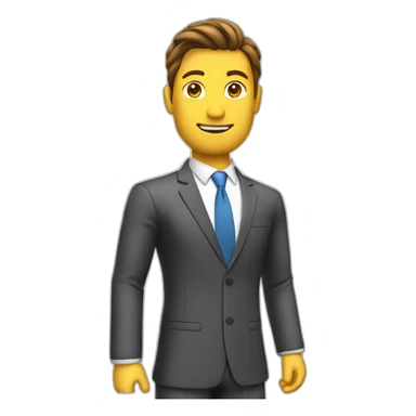 A 3D fitting dress of a business man modal  sticker