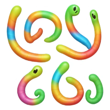 gummy worm  sticker