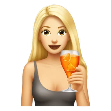 blond Girl drinking Aperol Spritz  sticker
