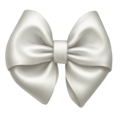 white satin bow sticker