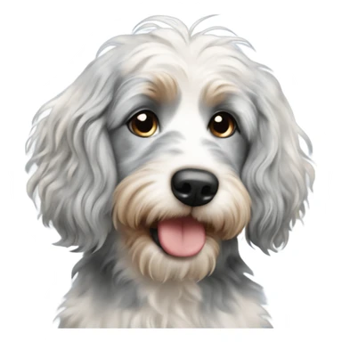 Blonde girl with blue Merle aussiedoodle sticker