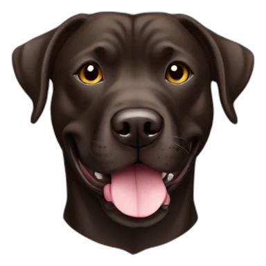 Mezcla de labrador pitbull café oscuro sticker