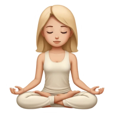 girl meditating sticker