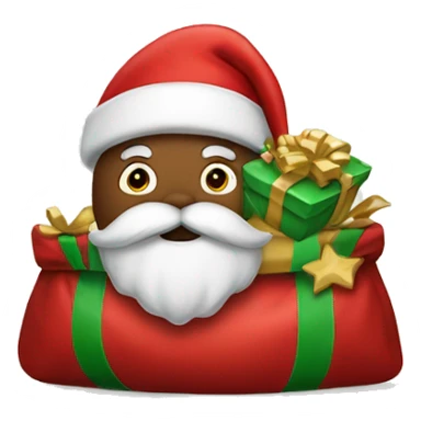 santa’s bag with presents sticker