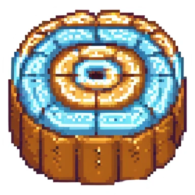 a sweet roll, pixel art style, simple shading, retro look sticker