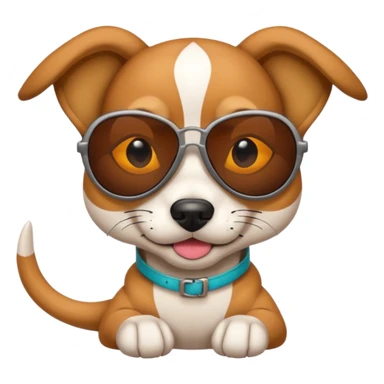 Dog wearing viper sunglasses sticker