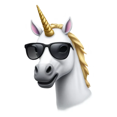unicorn with sunglasses sticker