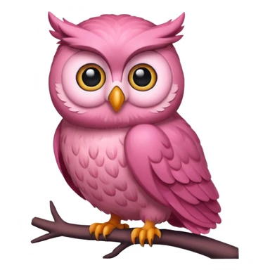 pink owl sticker