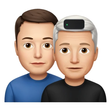 Elon musk and tim cook  sticker