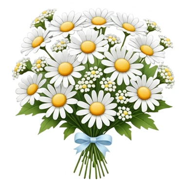 daisy and babies breath bouquet  sticker