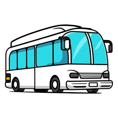 luxury shuttle bus for airport transfer with luggage sticker