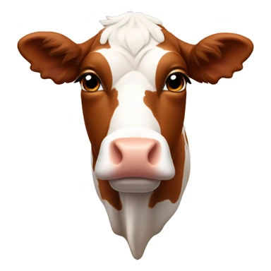 Pooled Hereford heifer. More orange on body. No orange on face.  sticker