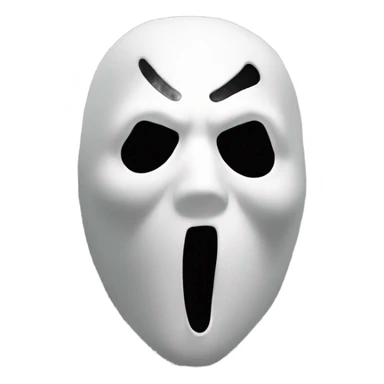 Ghostface mask but making this face 🥹 sticker