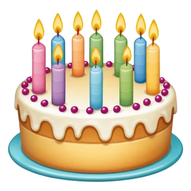 pastel de cumpleaños con colores vivios sticker