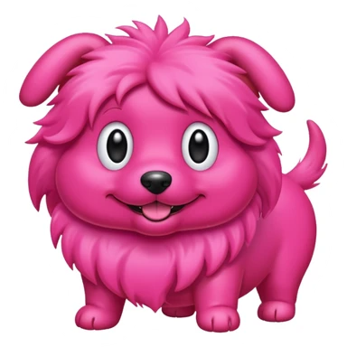 hot pink dog sticker