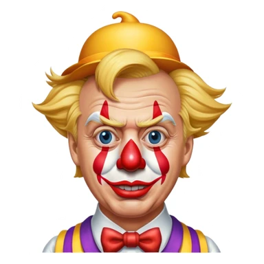 Donald trump as a clown sticker