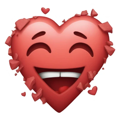 a crushed heart  sticker
