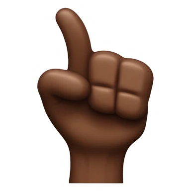 Thumbs up with chocolate on tip of thumb sticker